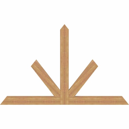 Ekena Millwork Saratoga Timber Gable Bracket, Western Red Cedar, 84"W x 53"H x 3 1/2"D x 5 1/2"F, 15/12 Pitch GBW084X53X0406SAR00SWR